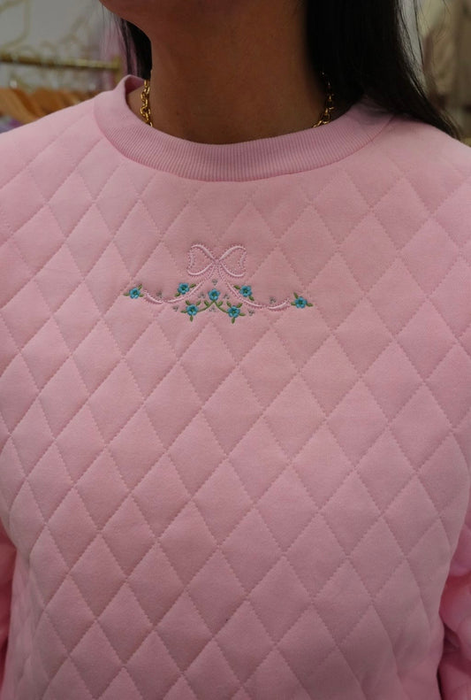 Quilted Bow Sweater