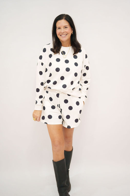 Polka Dot Short Set (black & white)