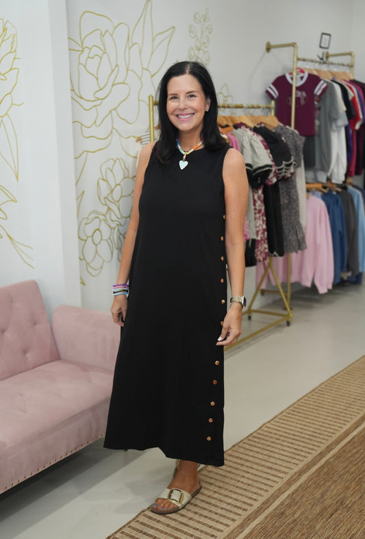 Black Snap Dress