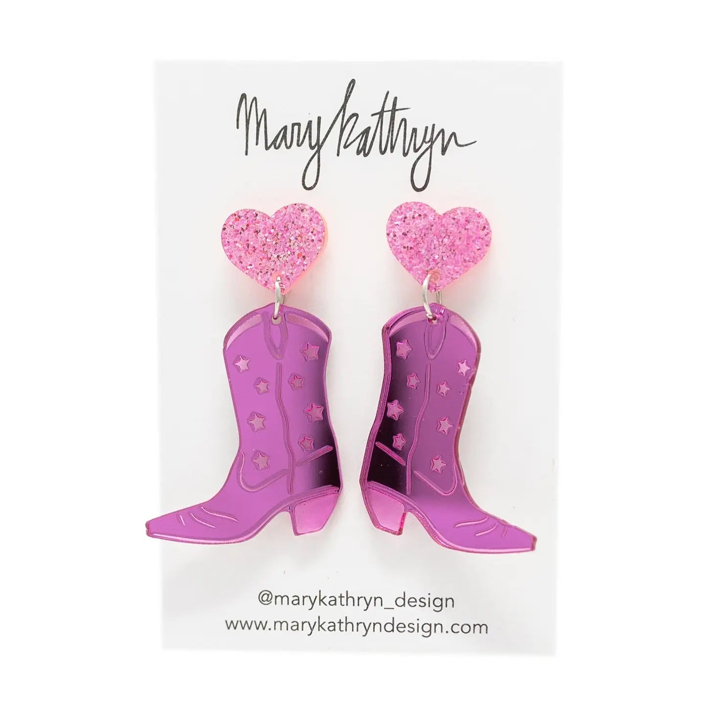 Raelynn Pink Boot earrings