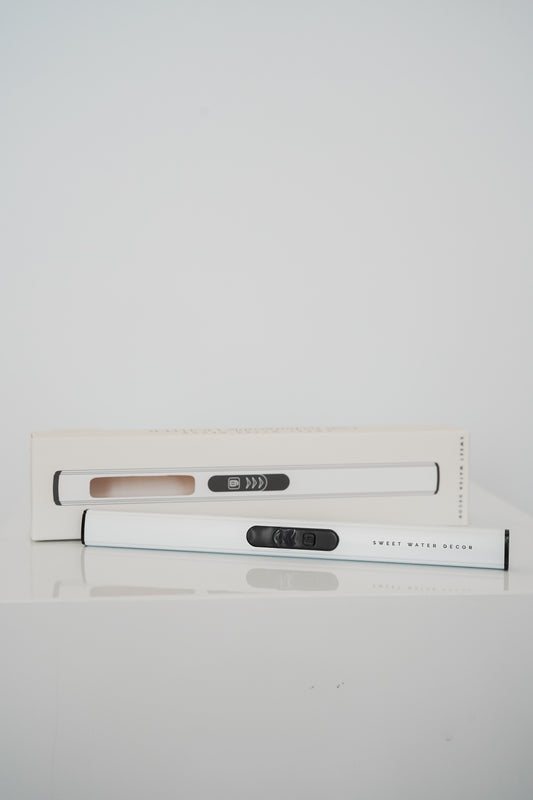 White rechargeable electronic lighter