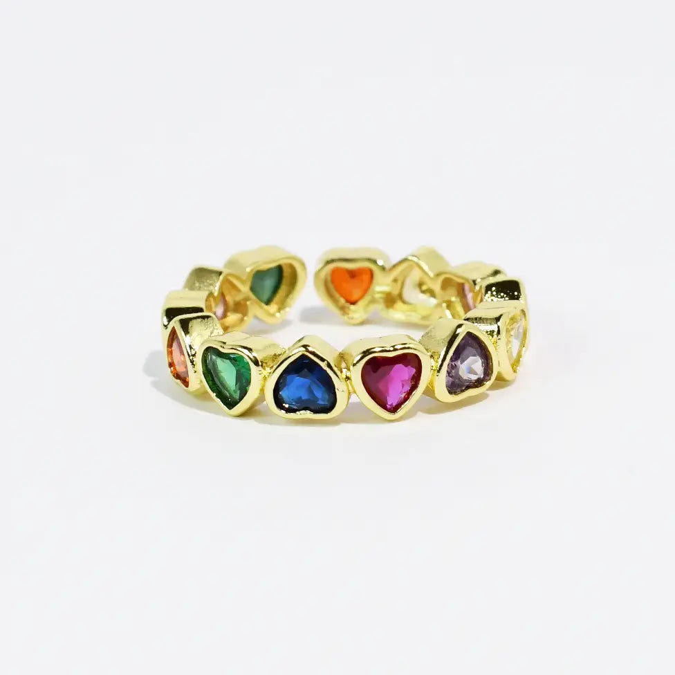 Heart Glow Rainbow Ring