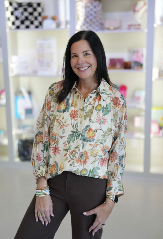 Fall Floral Top - final sale