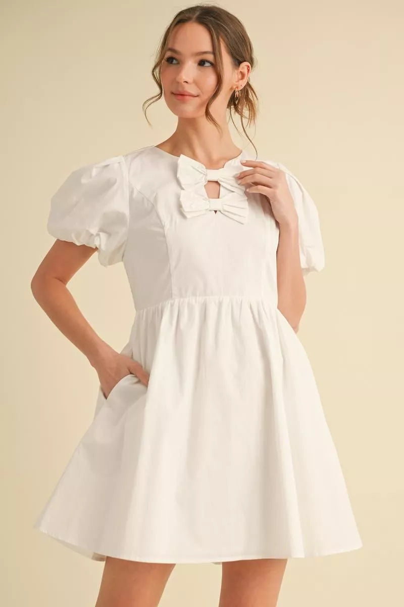 White Bow Dress