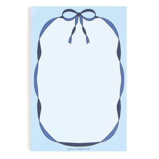 Blue Bow Notepad